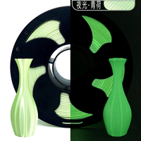 Filamen PLA Bersinar dalam Gelap 1.75mm Bahan Printer 3D Bercahaya untuk Dekorasi Mainan Cosplay