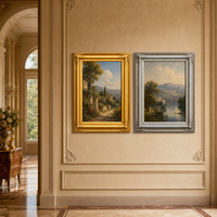 Cadre photo en bois massif 20x24 pouces, largeur 9 cm, finition dorée ou argentée, style baroque orné et sculpté, pour peinture à l'huile, miroir ou décoration