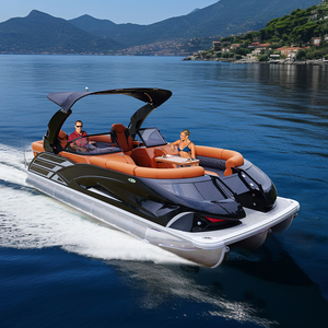 Yacht di Lusso in Alluminio Certificato CE <span class=keywords><strong>da</strong></span> 22 Piedi, <span class=keywords><strong>Barca</strong></span> <span class=keywords><strong>da</strong></span> Pesca, per Sci Nautico, Motore Fuoribordo, Capacità 12 Persone, Colore Personalizzabile - Product Image 1