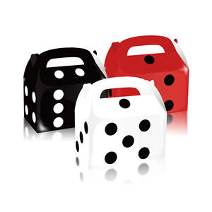 Huancai <span class=keywords><strong>Casino</strong></span> Party Favors <span class=keywords><strong>Candy</strong></span> Treat Boxes 12 PCS Dados Caja de regalo de papel Cookie Goodies Box para Game Night Party Supplies - Product Image 6