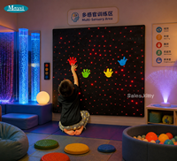 Jouets sensoriels pour enfants, tapis étoilé à fibres optiques LED changeant de couleur, tapis de jeu interactif, tapis sensoriel activé par le toucher