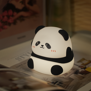 2026 USB Rechargeable Panda Tap Silicone Night Light LED <b>Touch</b> Control Color Changing RGB Dimmable <b>Lamp</b> for kids bedroom - Product Image 3