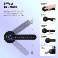 Modern ev kullanımı dijital parmak izi akıllı kapı kilidi Tuya TTLock App uzaktan kumanda şifre kilidini WiFi ağ ile kolu