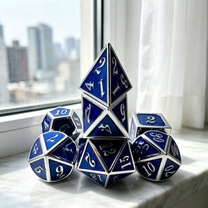Dés de jeu DND de haute qualité, dés polyédriques personnalisés en métal, 7 pièces - Product Image 3