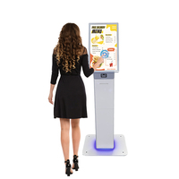 Kiosco de autoservicio con pantalla táctil Android de 21.5, 23.6 y 27 pulgadas para pedidos y pagos en restaurantes.