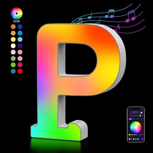 Luci LED a Forma di <span class=keywords><strong>Lettere</strong></span> dell'Alfabeto Sincronizzate con la Musica, Illuminazione RGB per Ragazze e Donne, Regalo per Feste, Compleanni, Decorazioni Natalizie - Product Image 3