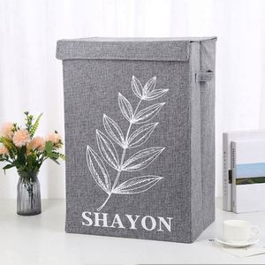 Deluxe Laundry Storage Basket With Lid And Rope Handle Industrial Design Black Fabric <b>Box</b> For <b>Clothes</b> Organization - Product Image 2
