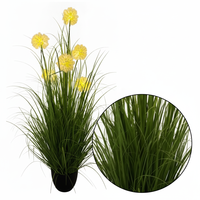 Bonsaï d'herbe d'oignon artificielle avec LED, fausse herbe, arbustes artificiels, décorations, plantes artificielles ornementales d'extérieur