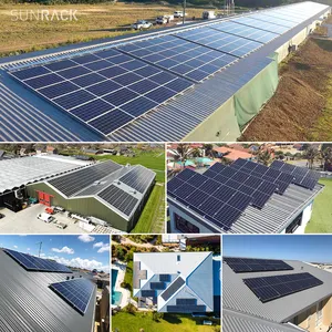 संपूर्ण घरेलू प्रणाली के उपयोग के लिए सनरैक नालीदार धातु छत सौर माउंटिंग ब्रैकेट धातु सौर पैनल