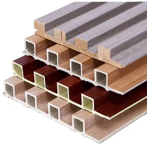 Prezzo a buon mercato casa decorativa materiali da costruzione economica in legno grano Pvc Wpc pannelli parete