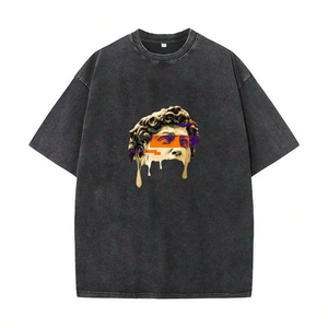 Camiseta casual de manga corta con estampado divertido de David para hombre, con hombros caídos. Personalizable. Adecuado tanto para hombres como para mujeres.F10 - Product Image 1