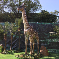 Modèles d'animaux animatroniques réalistes Modèle de girafe électrique Animatronics pour parc d'attractions