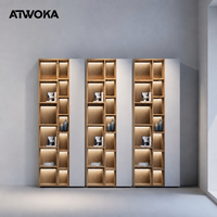 Armoire de bureau modulaire ATWOKA avec éclairage LED, classeur vertical et meuble de rangement