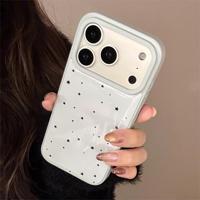 iPhone 17 Pro Max telefon kılıfı, sade reçine mavi yıldızlı tam koruma darbeye dayanıklı telefon kılıfı