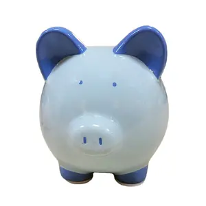 Creative Design Cute Piggy Bank Home Decorations Animal Resin Crafts for Kids