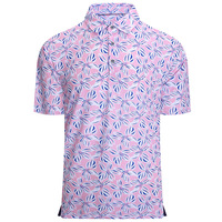 Kaos Golf Lengan Pendek Pria Gaya Hawaii Kasual, Bahan Polyester, Bernapas, Menyerap Keringat, Dapat Dicuci Mesin