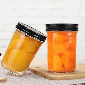 Wholesale Glass Jam Jar Beverage Bottle With Screw Tin Cap Glass Mason Jar