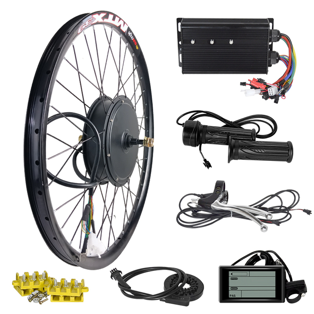 72V 3000W 135mm Dropout Electric Ebike Conversion Kits 72V 60A Sine Wave Controller XT90