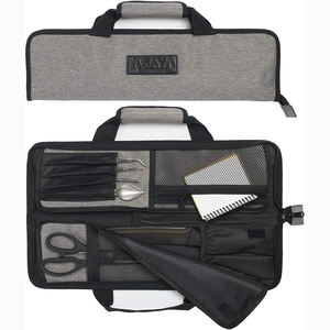 Estuche para Cuchillos de Chef de Lona con 10 Ranuras para Cuchillos y un Gran Bolsillo con Cremallera, Duradero, de Lona de 10 oz, Muestra Gratis - Product Image 3