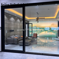 Porte coulissante en aluminium à rupture de pont thermique, robuste, en fibre de verre, pour patio, homologuée Miami-Dade, Floride, style américain moderne