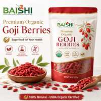 Baies de Goji 100% biologiques de Ningxia, cueillies à la main, nouvelle récolte, grande taille, sélection naturelle, goût sucré, haute qualité, 350 grains par paquet