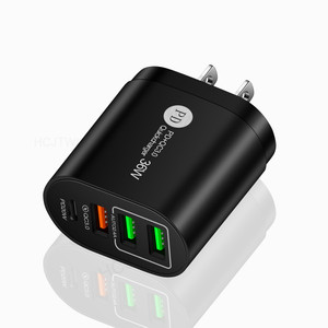 Hot Sản phẩm mới LED PD 36 Wát + QC 3.0 2.4A kép USB sạc nhanh điện thoại di động sạc đa cổng USB với Type-C sạc du lịch - Product Image 1
