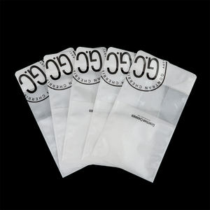 Sac scellé à huit côtés personnalisé, blanc, multicouche, composite, fond plat, emballage alimentaire avec fenêtre - Product Image 1