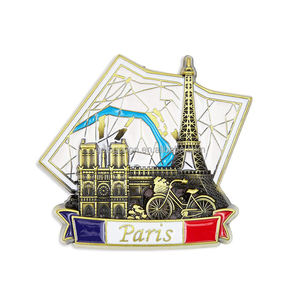 Bonjour Tourisme Français Cadeaux Basilique Arc <span class=keywords><strong>de</strong></span> Triomphe <span class=keywords><strong>Chat</strong></span> Cadeaux Vélo Forme France Métal Souvenirs <span class=keywords><strong>Paris</strong></span> Réfrigérateur Aimant - Product Image 4