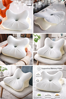 Oreiller cervical en mousse à mémoire de forme Horn Butterfly, avec trou de soulagement de la pression centrale de l'oreille, pour dormeurs latéraux, orthopédique