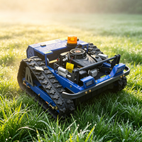 Tondeuse à gazon télécommandée sur chenilles, à essence, pour pentes, coupe-herbe pour terrains en pente, débroussailleuse forestière et pour vergers