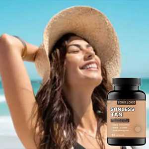 Complément de beauté naturel Capsules de bronzage sans soleil avec antioxydants Soutient l'éclat radieux de la peau et le teint uniforme Look ensoleillé toute l'année - Product Image 6