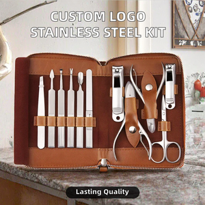 Custom Logo Stainless Steel Nail Kit Cuticle Nipper 5-in-1 Nail Clipper Nail <b>File</b> Durable Design Luxurious Gift <b>Box</b> Packaging - Product Image 2
