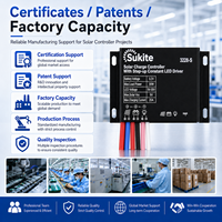 Contrôleur solaire PWM 3228 3.2V 30W 20A à utilisation facile pour éclairage public et projets d'ingénierie solaire