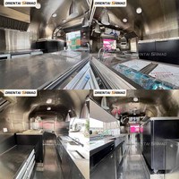 4-Meter-Spiegel-Edelstahl Mobiler Kaffeeanhänger mit Großem Servierfenster für Getränke- und Snack-Service