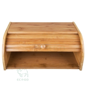 Everyday Use Rectangular Bamboo <b>Bread</b> Storage Container for Food Storage - Product Image 4