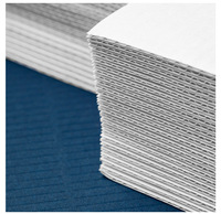 Boîte intérieure en papier kraft blanc à 3 couches E Flute 150g avec des rainures visibles en papier ondulé