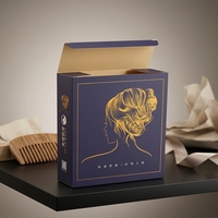 Boîte d'emballage pour perruque réutilisable écologique personnalisée avec impression UV, boîte en carton avec logo personnalisé pour extensions de cheveux