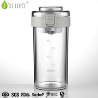 Bouteille d'eau réutilisable de 360 ml/500 ml avec logo personnalisé, sans BPA, à double paroi, sécurisée pour les aliments, anti-fuite, avec filtre amovible pour une utilisation en extérieur