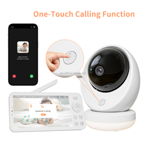 จอเบบี้มอนิเตอร์พร้อมความละเอียดระดับ HD 2K กล้องวิดีโอเด็กทารกแบบแพนท์ซูมความละเอียด5.5 "หน้าจอ LCD & แบตเตอรี่แอป5000mAh - Product Image 3