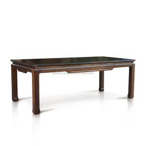 Antique Solid Teak Wood <b>Dining</b> Table Handmade Japanese Style Convertible <b>Furniture</b> for Home Use Inspired by Tiongkok - Product Image 3