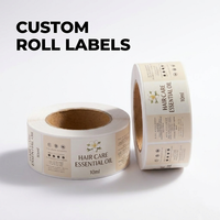 Étiquettes autocollantes personnalisées pour flacons d'huiles essentielles et sérums cosmétiques, résistantes à l'eau et à l'huile, en vinyle, avec logo, pour emballage.