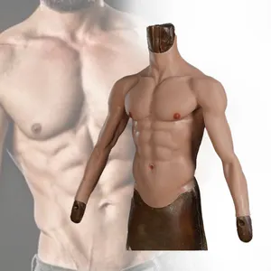 Eta Simulation False Chest Fake Belly Muscle Shirt Half Body With Muscular Arms Cosplay Silicone Muscle Suit Muscle Costume