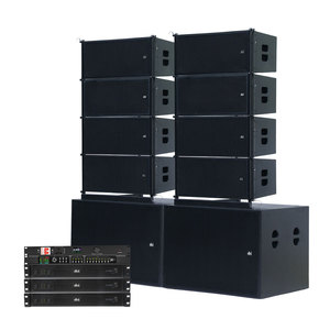Système de sonorisation DBK Dual 12 pouces Line Array complet avec amplificateur de subwoofer 18 pouces, haut-parleurs personnalisés, équipement audio - Product Image 1