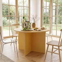 Table Ronde en Bois Style Marin pour Cafés et Restaurants ; Table de Présentation Commerciale Minimaliste Moderne Personnalisable Pièce de Designer