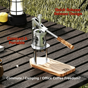 <span class=keywords><strong>Cafetera</strong></span> Espresso Manual Aleman, Bomba <span class=keywords><strong>de</strong></span> Mano Portátil, Mini 58mm, 9 Bares, Sin Electricidad, Para Casa, Aire Libre y Camping - Product Image 3