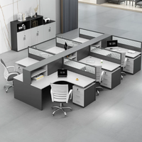 Nouvelle cloison de bureau simple et moderne pour poste de travail, mobilier de bureau avec ensemble chaise, panneau style bois pour chambre à coucher