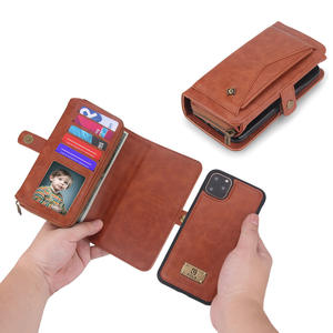 Per IPhone17 Pro custodia per telefono 16max Design a <span class=keywords><strong>tre</strong></span> volte 15plus porta carta 14 magnetico 13 Multi-funzione portafoglio in pelle sintetica - Product Image 3