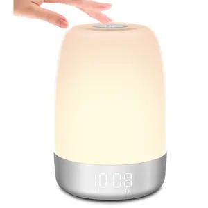 Đồng Hồ Báo Thức Wake-Up Light Chức Năng Đèn Led Có Thể Điều Chỉnh Độ Sáng Hỗ Trợ Thời Gian Đèn Ngủ