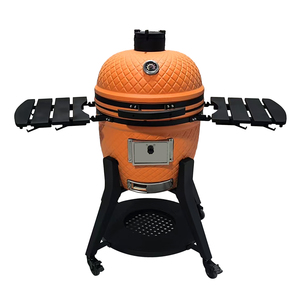 Middle Size 22 Inches Adjustable Height Ceramic Kamado Charcoal <strong>BBQ</strong> Grill with Smokeless Design and Stable Steel <strong>Stand</strong> for Party - Product Image 2