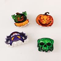 Nouvel Arrivage Halloween Pince à Cheveux Griffe Requin Motif Citrouille Crâne Mignon, Accessoire pour Chignon Femme, Logo Personnalisé